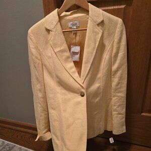 Talbots Linen, yellow jacket - lined -NWT  size 4